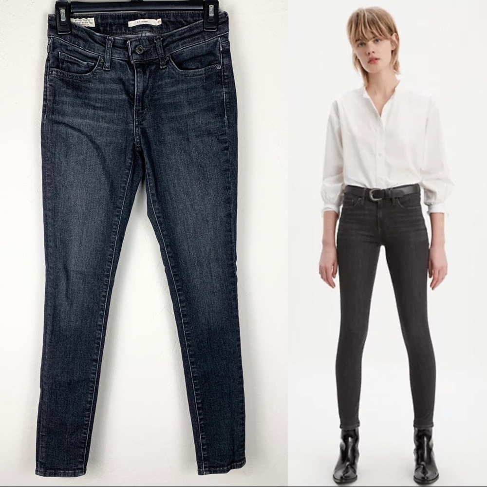 Levi’s Premium 711 Skinny Jeans in Dusk to Dawn Dark Wash Size 25